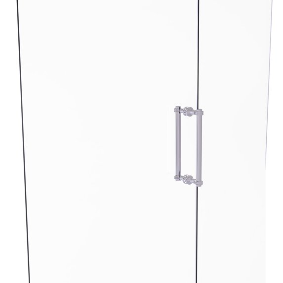 Contemporary 12 Inch Back to Back Shower Door Pull with Dotted Accent