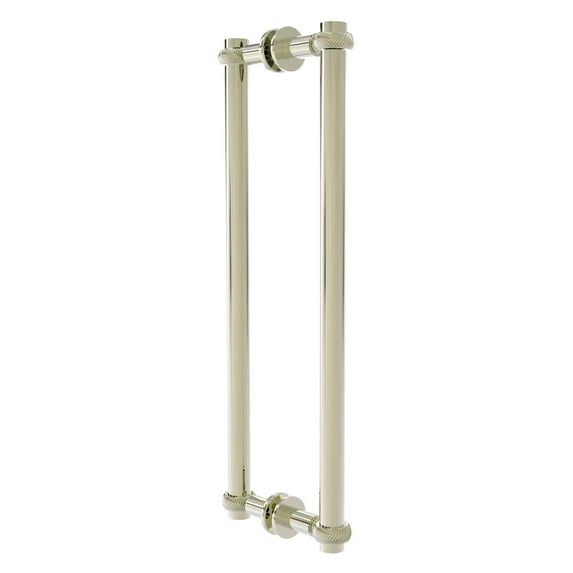 Contemporary 18 Inch Back to Back Shower Door Pull with Twisted Accent