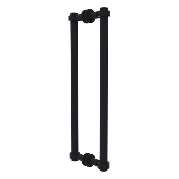 Allied Brass 404-18BB-BKM Contemporary 18 Inch Back to Back Shower Door Pull, Matte Black