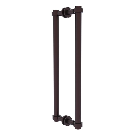 404-18BB-ABZ Contemporary 18 Inch Back to Back Shower Door Pull, Antique Bronze