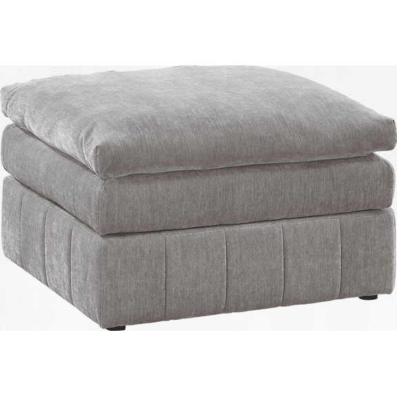 Contemporary 1pc Ottoman Modular Sofa with Plush Cushions and Suede Fabric - Granite Morgan | Walmart Furniture