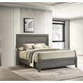 thumbnail image 1 of Contemporary 1pc Queen Size Panel Bed Wooden Bedroom Furniture Gray Finish, 1 of 3