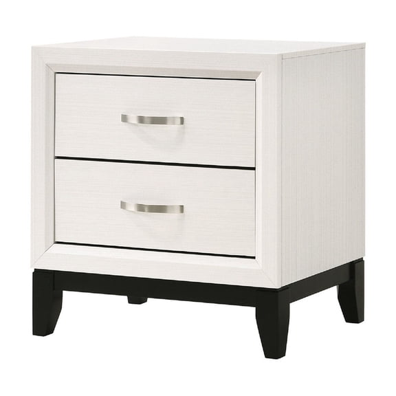 Contemporary 2-Drawer End Table / Bedroom & Living Use / Durable Wood Material