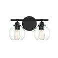 thumbnail image 1 of Contemporary 2-Light Vanity Light Fixture in Matte Black, 1 of 6