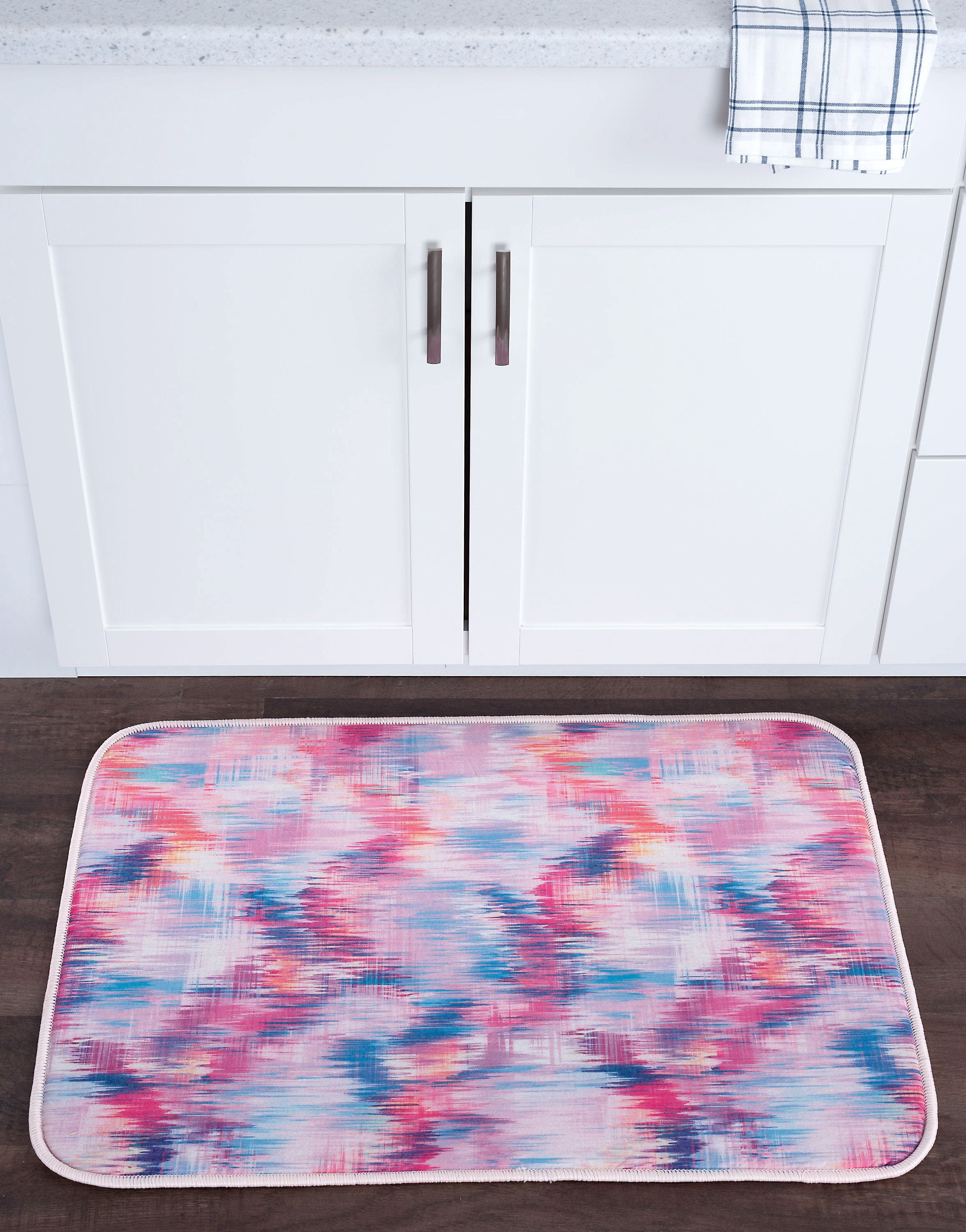 Contemporary 20x30 Area Rug (1'8'' x 2'6'') Abstract Pink, Indigo Living Room Easy to Clean