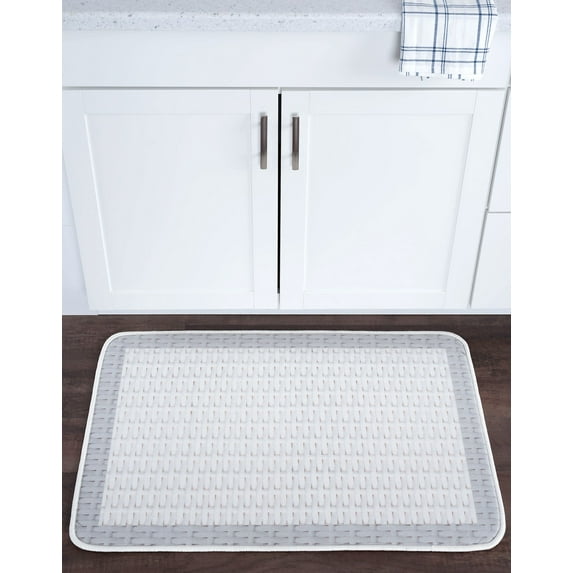 Contemporary 20x30 Area Rug (1'8'' x 2'6'') Solid Gray, White Living Room Easy to Clean