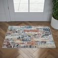 thumbnail image 1 of Contemporary 2x3 Area Rug (2' x 3') Abstract Pink, Cream Indoor Scatter Easy to Clean, 1 of 7
