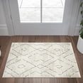 thumbnail image 1 of Contemporary 2x3 Area Rug (2' x 3') Geometric Cream, Gray Indoor Scatter Easy to Clean, 1 of 10