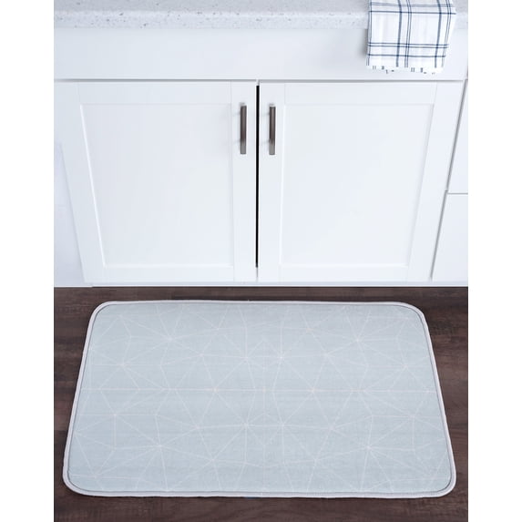 Contemporary 2x3 Area Rug (2' x 3') Geometric Seafoam, White Indoor Scatter Easy to Clean