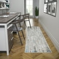 thumbnail image 1 of Contemporary 2x8 Area Rug (2'3'' x 7'3'') Abstract Blue Indoor Runner Easy to Clean, 1 of 7