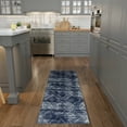 thumbnail image 1 of Contemporary 2x8 Area Rug (2'3'' x 7'3'') Geometric Navy, Cream Indoor Runner Easy to Clean, 1 of 10