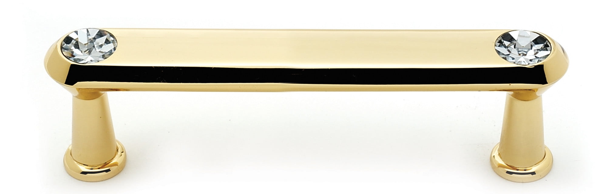 Alno C214-35-GLD Swarovski Crystal 3-1/2" Cabinet Crystal Pull Gold