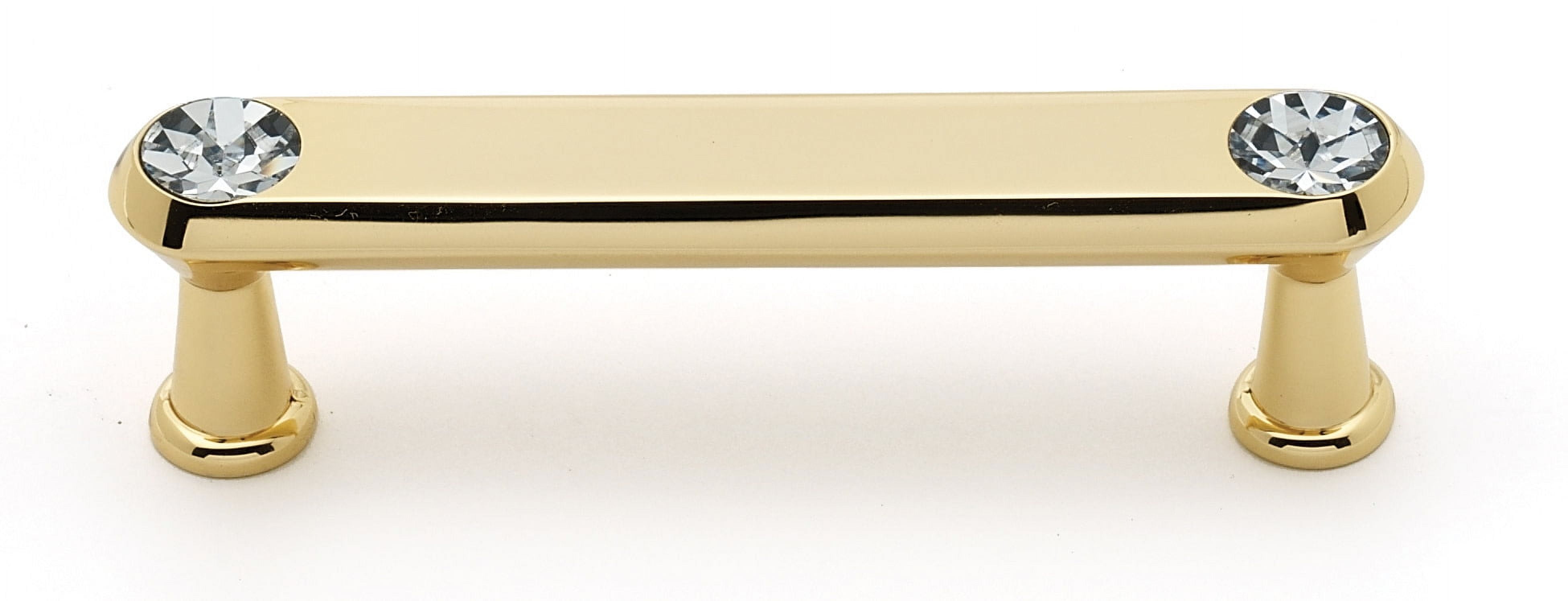 Alno C214-3-GLD Swarovski Crystal 3" Cabinet Crystal Pull Gold