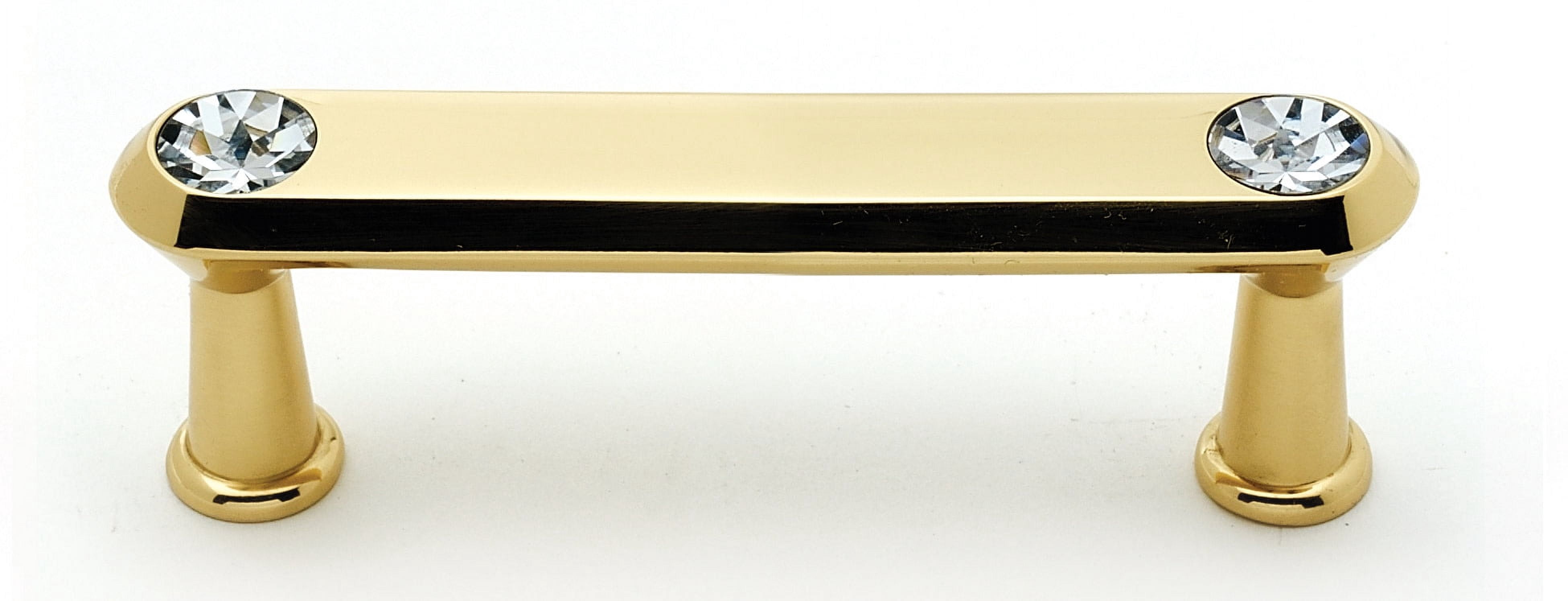 Contemporary 3" Center Bar Pull, Polished Brass
