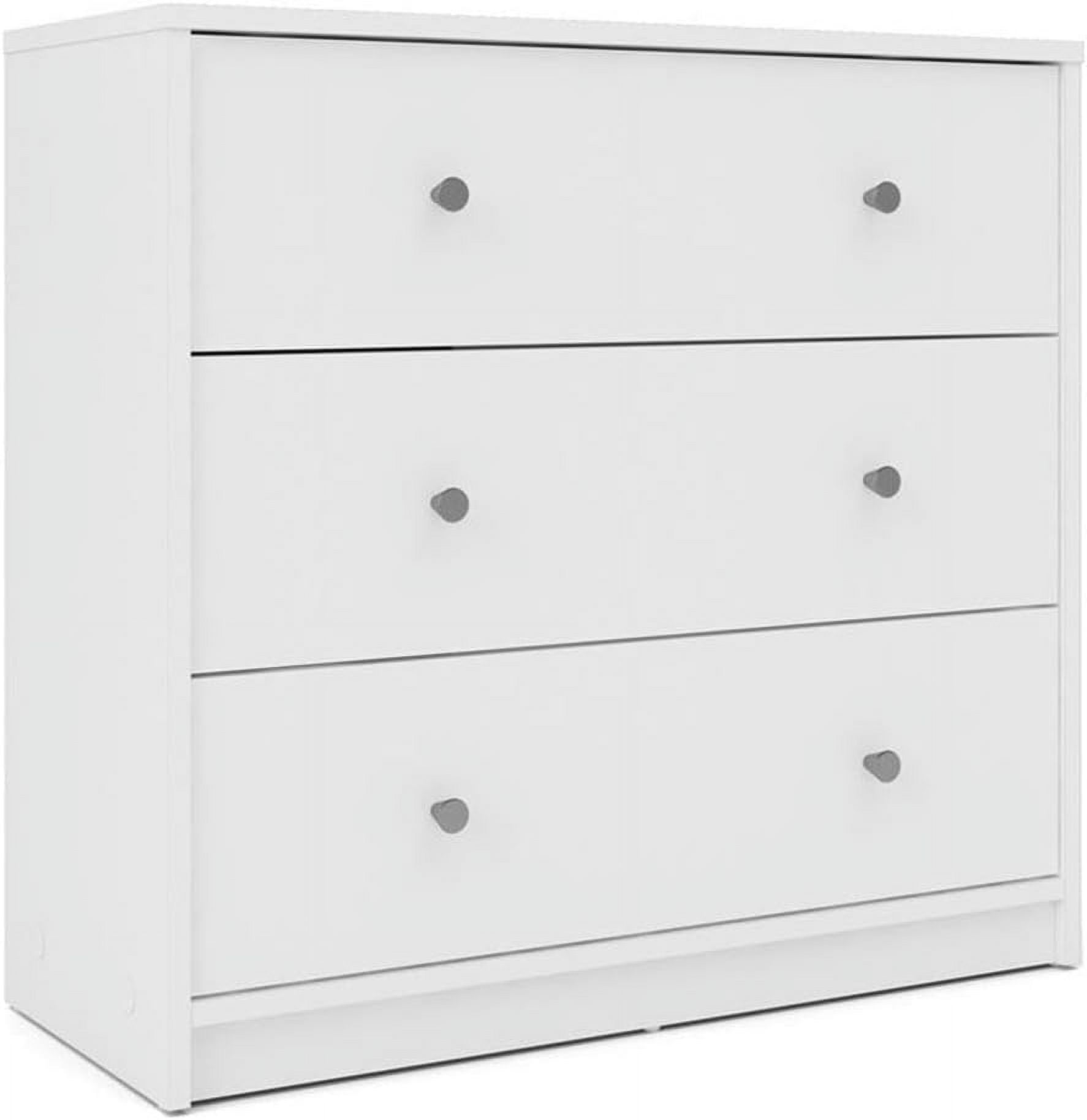 Contemporary 3Drawer Engineered Wood Chest in White