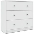 Contemporary 3Drawer Engineered Wood Chest in White