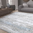 thumbnail image 1 of Contemporary 4x6 Area Rug (4' x 5'3'') Abstract Blue Indoor Rectangle Easy to Clean, 1 of 7