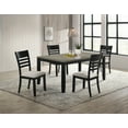 thumbnail image 1 of Contemporary 5pc Dining Set - Black &amp; Gray Wood Table &amp; Chairs, Seats 4, Rectangular Table, Wood Frame, Upholstered Seats, for Dining Room. Modern Design., 1 of 7
