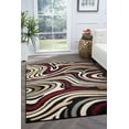 thumbnail image 1 of Contemporary 5x7 Area Rug (5' x 7') Abstract Black, Red Living Room Easy to Clean, 1 of 9