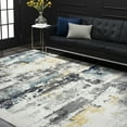 thumbnail image 1 of Contemporary 5x8 Area Rug (5'3'' x 7'3'') Abstract Blue, Gray Living Room Easy to Clean, 1 of 7