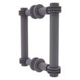 thumbnail image 1 of Contemporary 6 Inch Back to Back Shower Door Pull with Dotted Accent, 1 of 1