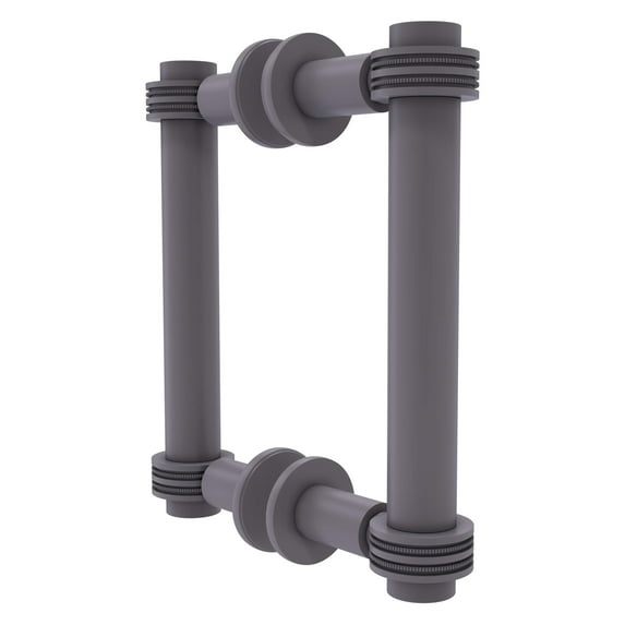 Contemporary 6 Inch Back to Back Shower Door Pull with Dotted Accent