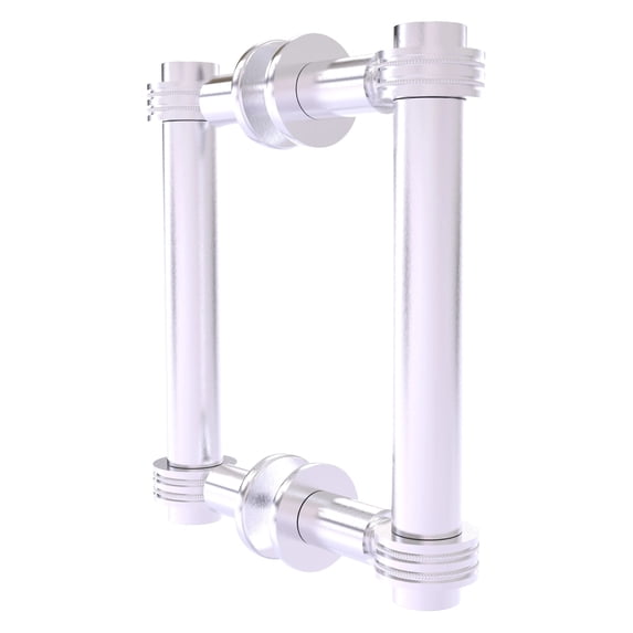 Contemporary 6 Inch Back to Back Shower Door Pull with Dotted Accent