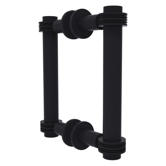 Contemporary 6 Inch Back to Back Shower Door Pull with Dotted Accent