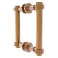 thumbnail image 1 of 404D-6BB-BBR Contemporary 6 Inch Back to Back Shower Door Pull with Dotted Accent, Brushed Bronze, 1 of 2