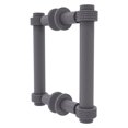 thumbnail image 1 of Contemporary 6 Inch Back to Back Shower Door Pull with Grooved Accent, 1 of 1