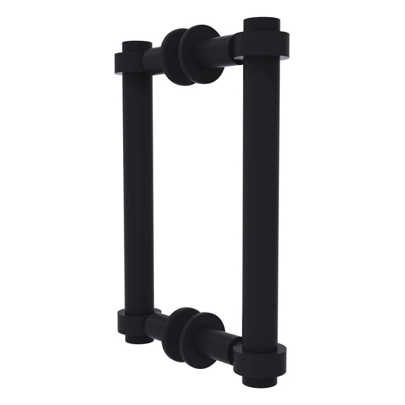 404-8BB-BKM Contemporary 8 Inch Back to Back Shower Door Pull, Matte Black