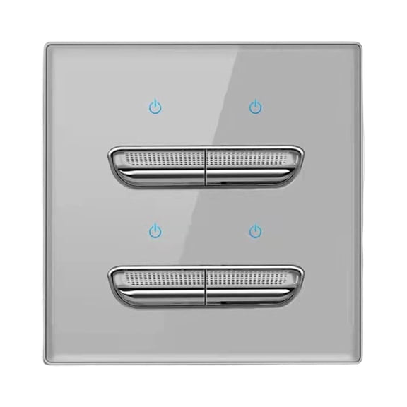 Contemporary 86mm Toggles Switches Panel LED Backlight Hardened Glass Surfaces Easy Installation Wall Plate for Home Office