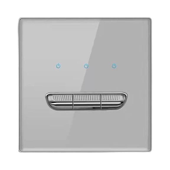 Contemporary 86mm Toggles Switches Panel LED Backlight Hardened Glass Surfaces Easy Installation Wall Plate for Home Office