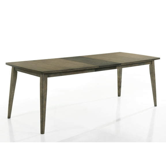 Contemporary 88" Wide Bistro Vintage Walnut Dining Table With Extension - Natural Wood Toughness, Solid + Gloss,