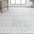 thumbnail image 1 of Contemporary 8x10 Area Rug (7'10'' x 10'2'') Geometric White Living Room Easy to Clean, 1 of 8