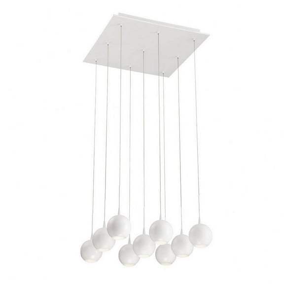 Contemporary 9-Light Led Chandelier with Frosted Acrylic 4 X 18.5 inches Chandeliers Bailey Street Home 79-Bel-1862969