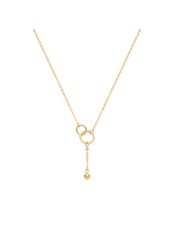 Contemporary 9k Gold Women Y-Shape Necklace - 17.5 inch*7mm