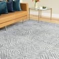 thumbnail image 1 of Contemporary 9x12 Area Rug (8'10'' x 12'2'') Abstract Gray, Cream Living Room Easy to Clean, 1 of 8