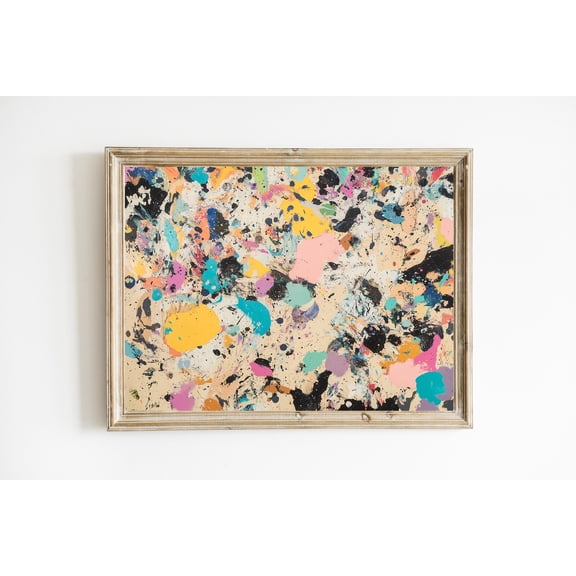 Contemporary Abstractcolorful Modern Abstract Expressionism Art Print Poster Art Print Poster Warm Present Vintage UNFRAMED Poster Size 16x24