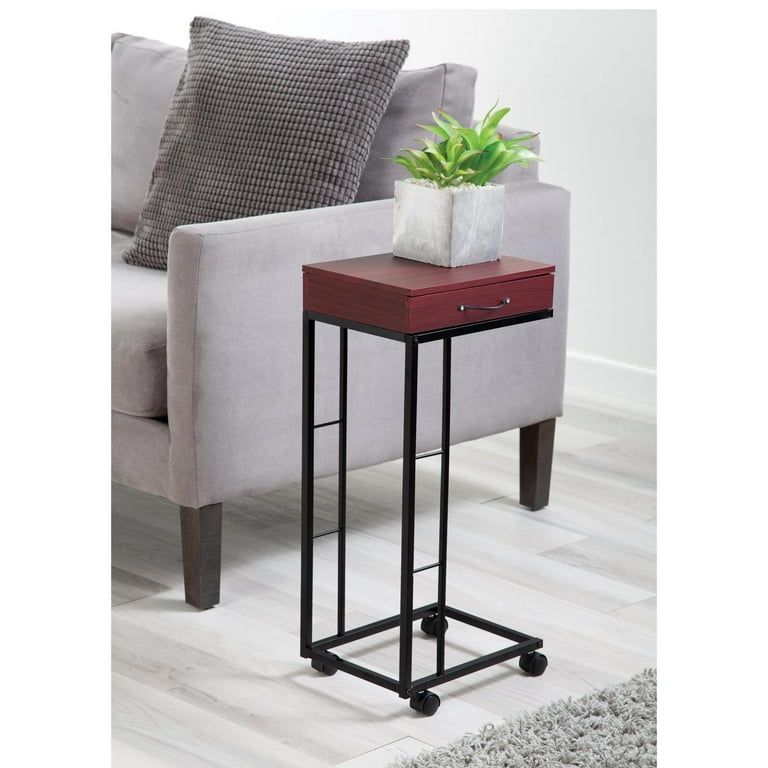 Contemporary accent side end table with drawer small sofa wooden table hotsell