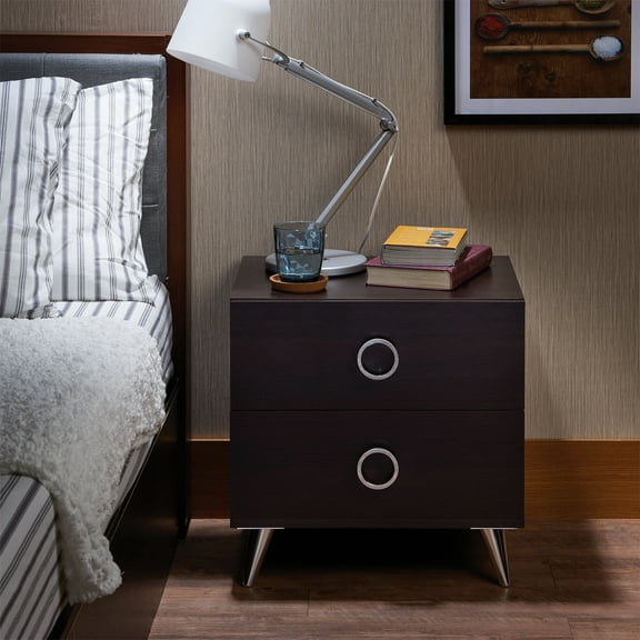 Contemporary Accent Table With Practical Storage Space Smooth Operating And Elegance