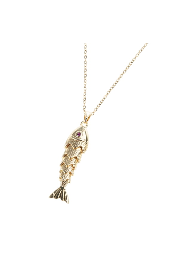 Contemporary Adjustable Fish Pendant Necklace With Unique Detail Trendy Women Jewelry Gift Daily Wear