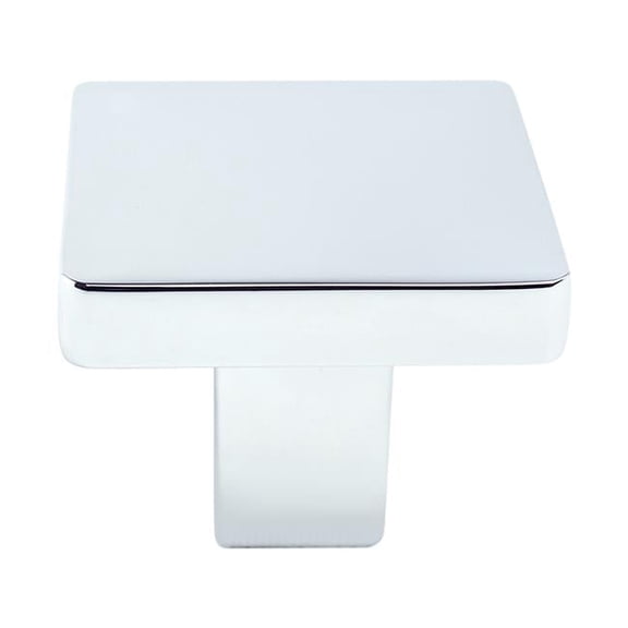 Contemporary Advantage One Square Knob, Polished Chrome