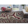 thumbnail image 1 of Contemporary Area Rug (3-Piece Rug Set: (5' x 7', 20'' x 60'', 20'' x 32'')) Abstract Black, Red Indoor Set Easy to Clean, 1 of 9