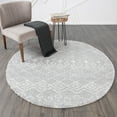 thumbnail image 1 of Bliss Rugs Tufted Shag&nbsp; Contemporary Geometric Round Rug for Living Room, Dining Room, 1 of 5