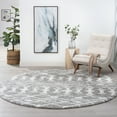 thumbnail image 1 of Bliss Rugs Shag Contemporary Geometric Round Rug for Living Room, Dining Room | Silver, 7'10''Round, 1 of 5