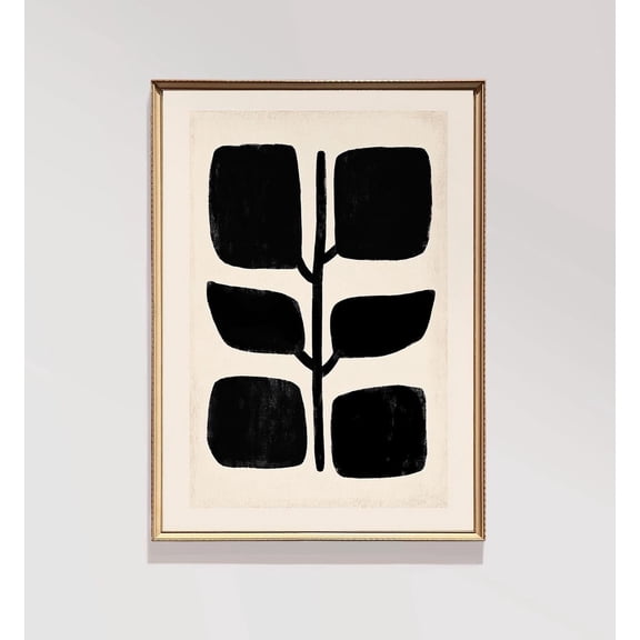 Contemporary Art Abstract Wall Art Poster Black and Beige Wall Decor Poster Mid Century Poster Modern Neutral Home Decor Poster E535, Unframed Poster Size 16x24 F03.1.18l674