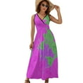 thumbnail image 1 of Contemporary Art Abstract with Geometric Womens Night Club Maxi Dress V Neck Sleeveless Bohemia Long Dresses, 1 of 9