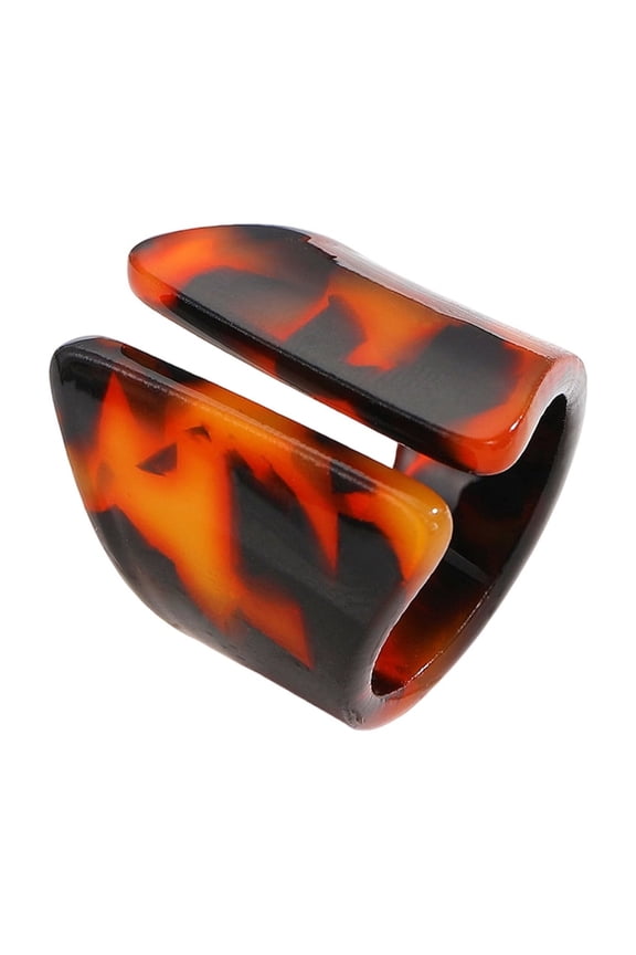 Contemporary Art Inspired Leopard Geometric Rings Lightweight Finger Acrylic Unisex Fashion Jewelry