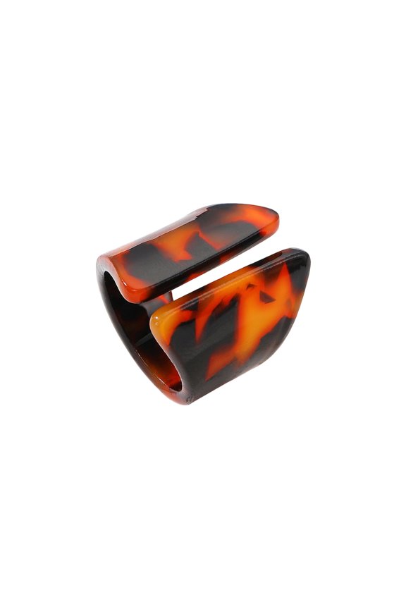 Contemporary Art Inspired Leopard Geometric Rings Lightweight Finger Acrylic Unisex Fashion Jewelry